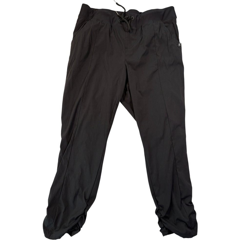Torrid Happy Camper Black Nylon Ruched Jogger Pants Size 1 40755068 - Picture 1 of 8